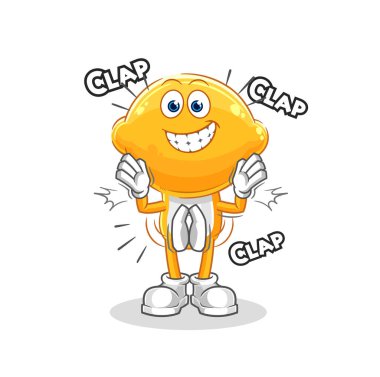 the lemon head applause illustration. character vecto