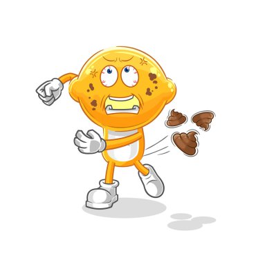 the lemon head throwing shit vecto