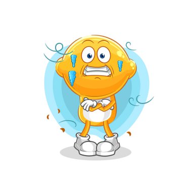 the lemon head cold illustration. character vecto