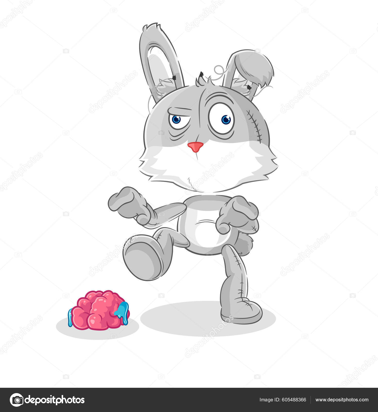 Rabbit Zombie Character Mascot Vecto Stock Vector by ©hariyusuf.rap ...