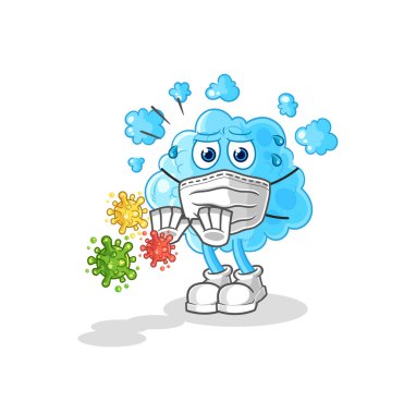 the foam refuse viruses cartoon. cartoon mascot vecto