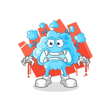 the foam monster vector. cartoon characte