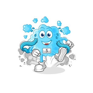 the foam runner character. cartoon mascot vecto