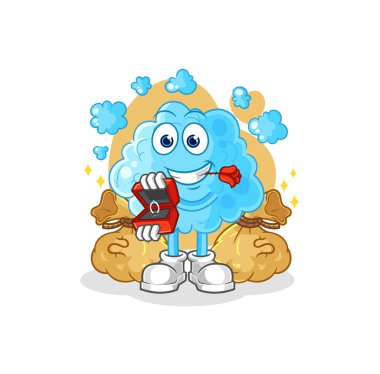 the foam propose with ring. cartoon mascot vecto