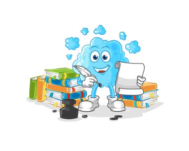 the foam writer vector. cartoon characte