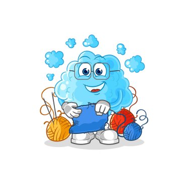 the foam tailor mascot. cartoon vecto