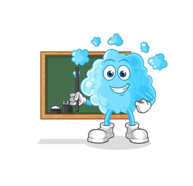the foam teacher vector. cartoon characte