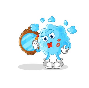 the foam make up mascot. cartoon vecto