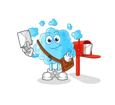 the foam postman vector. cartoon characte