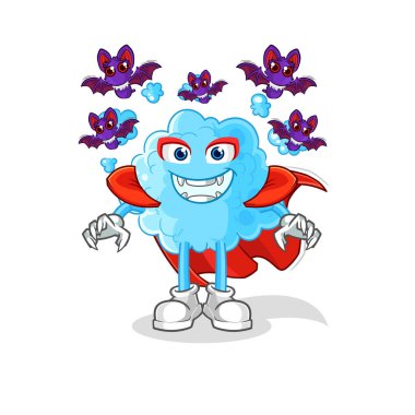 the foam Dracula illustration. character vecto