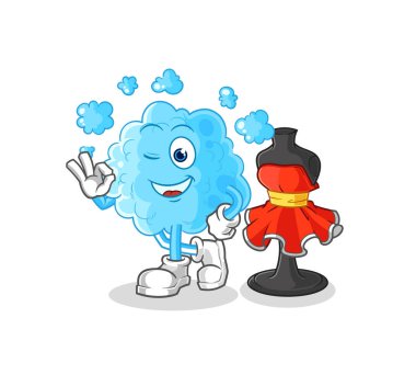 the foam fashion designer vector. cartoon characte