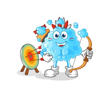 the foam native american tribe. cartoon mascot vecto