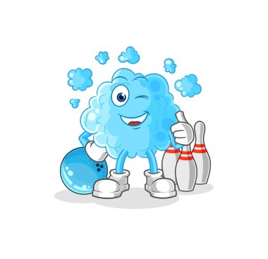 the foam play bowling illustration. character vecto