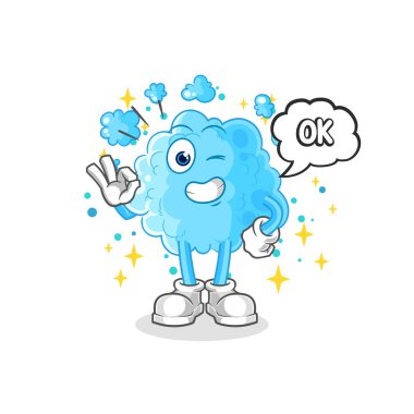 the foam agree mascot. cartoon vecto