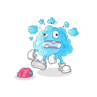 the foam zombie character.mascot vecto