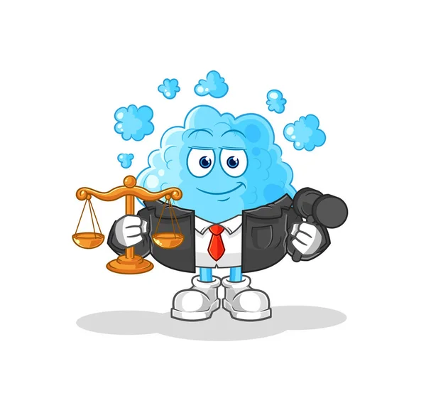 Foam Lawyer Cartoon Cartoon Mascot Vecto — Stock Vector