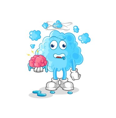 the foam no brain vector. cartoon characte