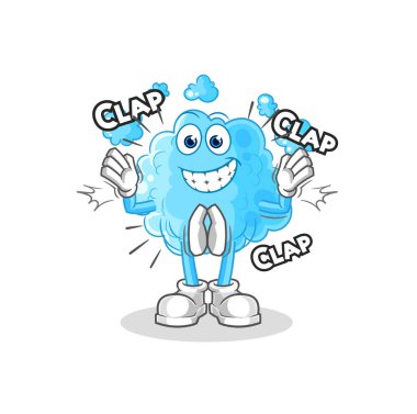 the foam applause illustration. character vecto