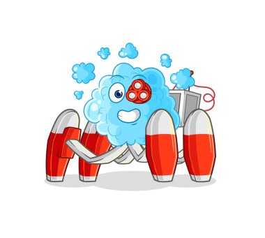 the foam future robot vector. cartoon characte