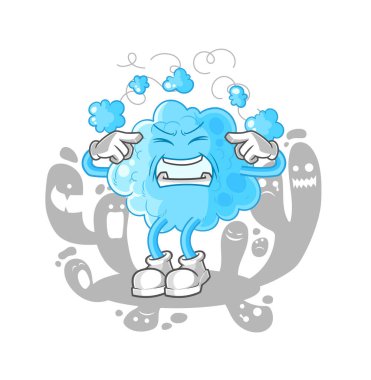 the depressed foam character. cartoon vecto