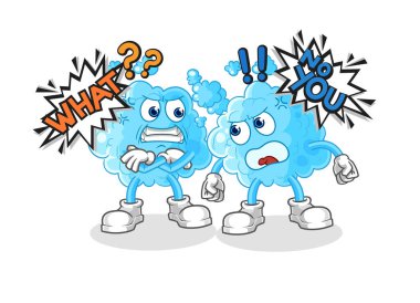 the foam arguing each other cartoon vecto