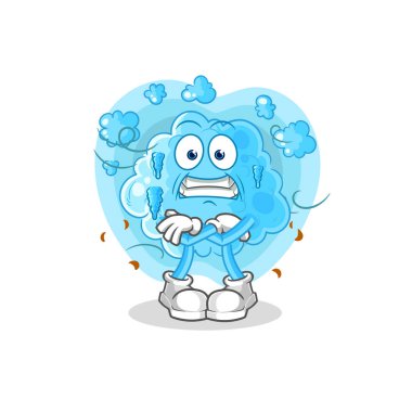 the foam cold illustration. character vecto