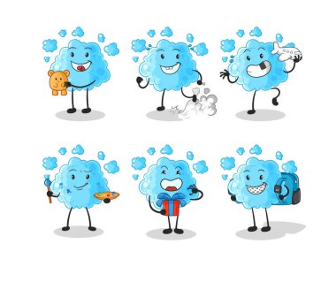 the foam entertainment group character. cartoon mascot vecto