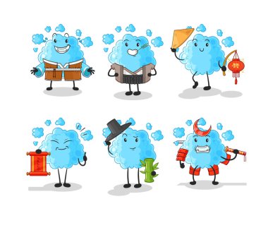 the foam magic group character. cartoon mascot vecto