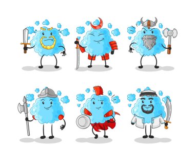 the foam in cold weather character mascot vecto