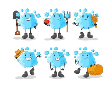 the foam troops character. cartoon mascot vecto