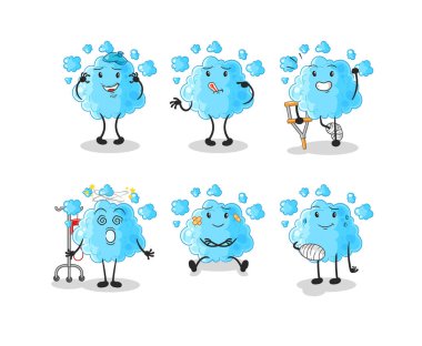 the foam rich character. cartoon mascot vecto