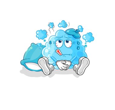 the foam sick vector. cartoon characte