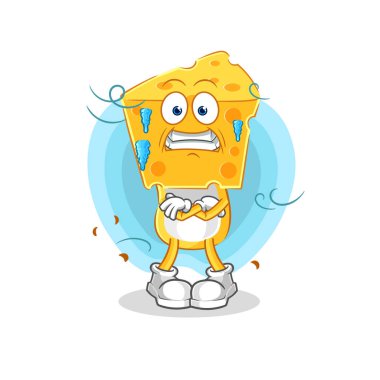 the cheese head cold illustration. character vecto