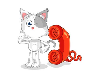 the cat call mascot. cartoon vecto