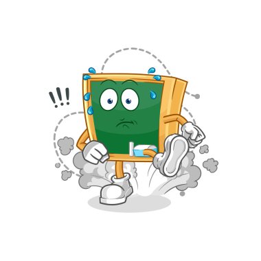 the blackboard running illustration. character vecto