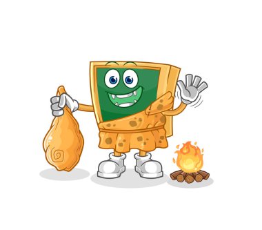 the blackboard ancient cartoon. cartoon mascot vecto