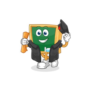 the blackboard graduation vector. cartoon characte