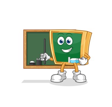 the blackboard teacher vector. cartoon characte
