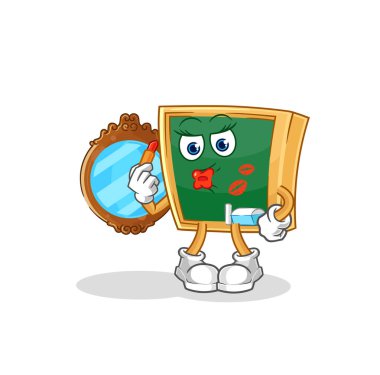 the blackboard make up mascot. cartoon vecto