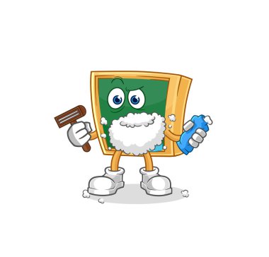 the blackboard shave facial hair vector. cartoon characte
