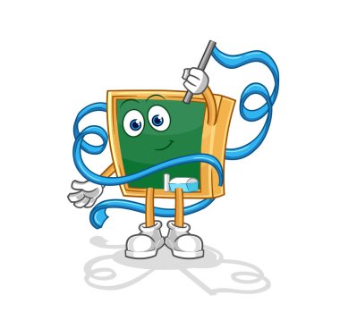 the blackboard Rhythmic Gymnastics mascot. cartoon vecto