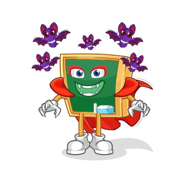 the blackboard Dracula illustration. character vecto