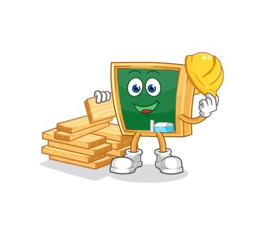 the blackboard builder vector. cartoon characte