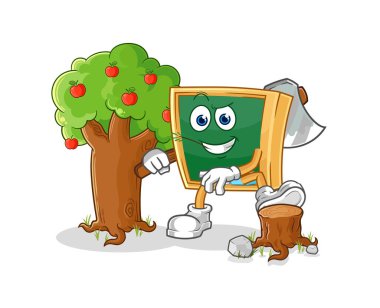 the blackboard Carpenter illustration. character vecto