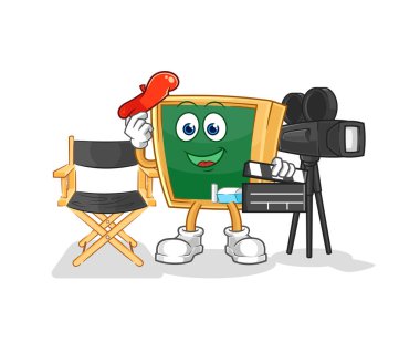 the blackboard director mascot. cartoon vecto