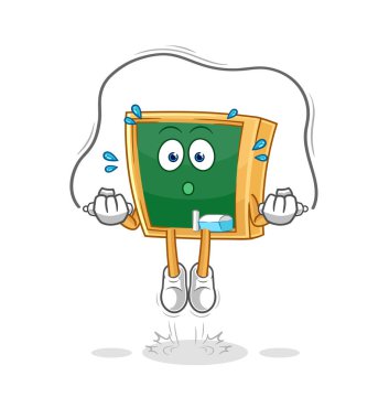the blackboard jump rope exercise. character vecto