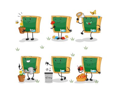 the blackboard save the earth group. cartoon masco