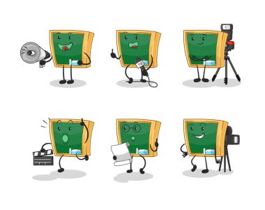 the blackboard entertainment group character. cartoon mascot vecto