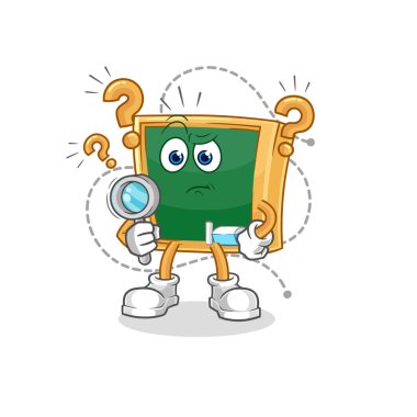 the blackboard searching illustration. character vecto