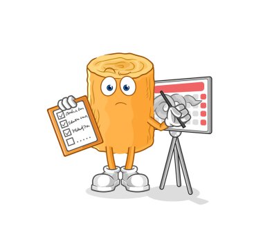 the wooden corkscrew schedule list vector. cartoon characte